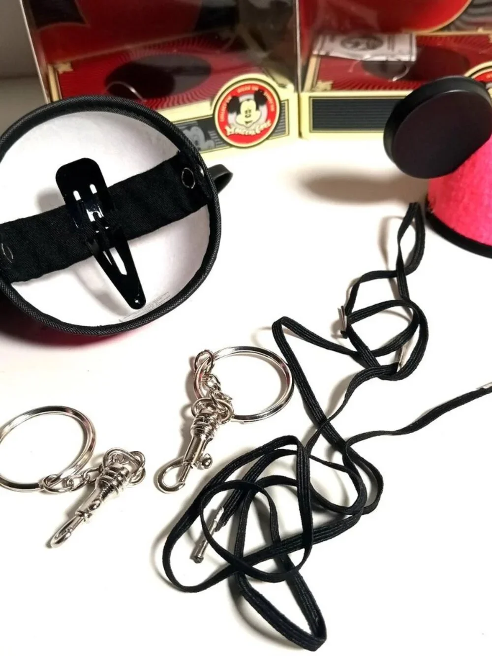 Vintage Mini Mickey Mouse Club Mouseketeer Ear Hat Boxed Lot of 2 Pink Magenta